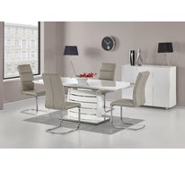 Стол обеденный Halmar ONYX, раскладной (белый)